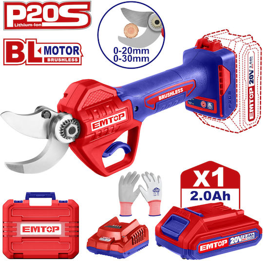 EMTOP – Gërshërë Krasitje me Motor Brushless dhe Bateri