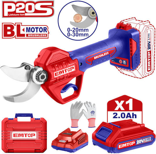 EMTOP – Gërshërë Krasitje me Motor Brushless dhe Bateri